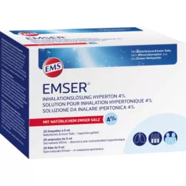 EMSER Solução para inalação hipertónica a 4%, 20X5 ml