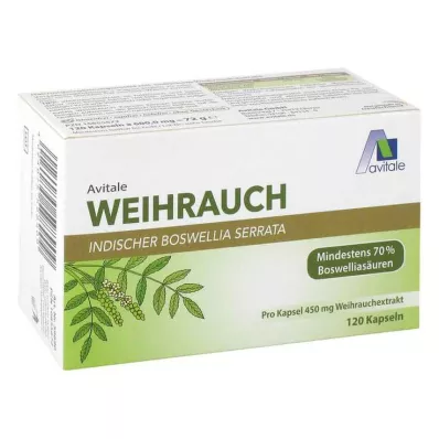 Cápsulas de olíbano 450 mg Boswellia Serrata, 120 unidades Cápsulas de olíbano 450 mg Boswellia Serrata, 120 unidades