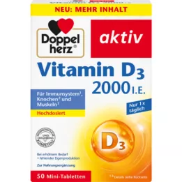 DOPPELHERZ Vitamina D3 2000 U.I. Comprimidos, 50 unid