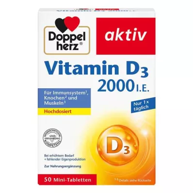 Doppelherz Vitamina D3 2.000 UI comprimidos, 50 unid Doppelherz Vitamina D3 2.000 UI comprimidos, 50 unid
