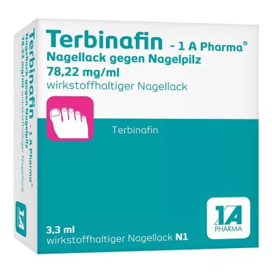 Esmalte Terbinafin-1A Pharma contra fungos nas unhas, 3,3 ml Esmalte Terbinafin-1A Pharma contra fungos nas unhas, 3,3 ml