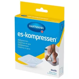 ES-KOMPRESSEN fio 17 estéril de 7,5x7,5 cm com 8 camadas, 5X2 unidades