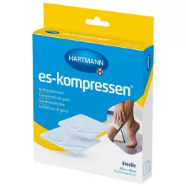 ES-KOMPRESSEN fio 17 estéril de 10x10 cm com 8 camadas, 5X2 pcs