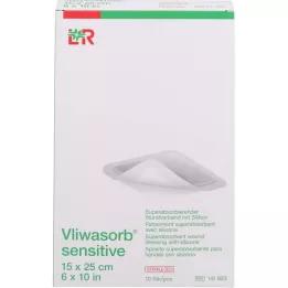 VLIWASORB Penso superabsorvente sensível de 15x25 cm, 10 unidades