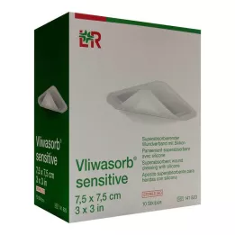 VLIWASORB Penso superabsorvente sensível de 7,5x7,5 cm, 10 unidades