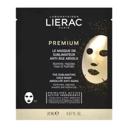LIERAC Máscara em folha de ouro aperfeiçoadora Premium, 1X20 ml