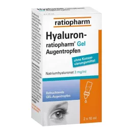 Colírio em gel Hyaluron-Ratiopharm, 2x10 ml