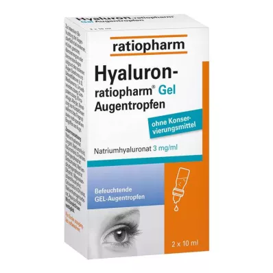 Colírio em gel Hyaluron-Ratiopharm, 2x10 ml
