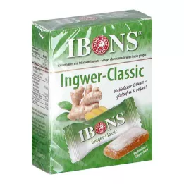 IBONS Ginger Classic Box rebuçados de mascar, 60 g