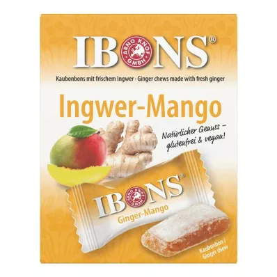 IBONS Ginger Mango Box rebuçados mastigáveis, 60 g