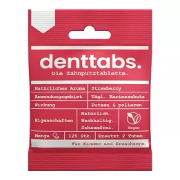 DENTTABS Kids Strawberry sem flúor, 125 unidades