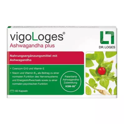 Vigologe Ashwagandha mais cápsulas, 120 peças Vigologe Ashwagandha mais cápsulas, 120 peças
