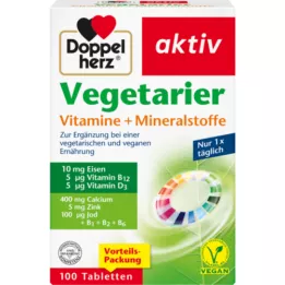 DOPPELHERZ Vitaminas+Minerais activos vegetarianos, 100 unid