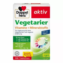 DOPPELHERZ Vitaminas+Minerais activos vegetarianos, 100 unid