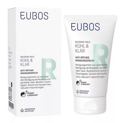 EUBOS KÜHL & KLAR Leite de limpeza anti-vermelhidão, 150 ml EUBOS KÜHL & KLAR Leite de limpeza anti-vermelhidão, 150 ml