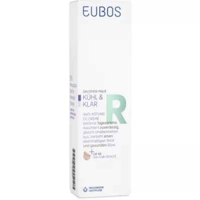EUBOS KÜHL &amp; KLAR Anti-vermelhidão CC Creme LSF 50, 30 ml