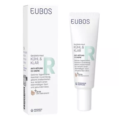 EUBOS KÜHL &amp; KLAR Anti-vermelhidão CC Creme LSF 50, 30 ml