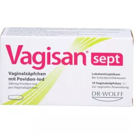 VAGISAN Supositórios vaginais com iodopovidona, 10 unidades
