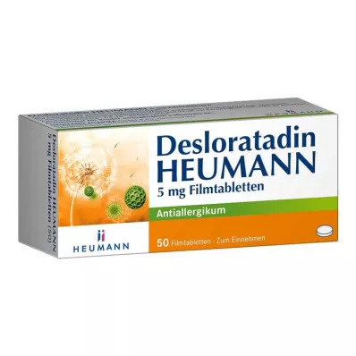 Desloratadina HEUMANN comprimidos revestidos por película de 5 mg, 50 unidades