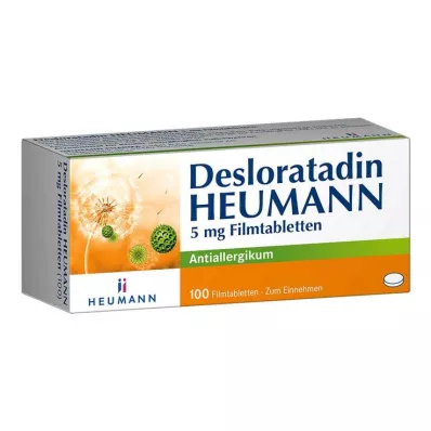Desloratadina HEUMANN comprimidos revestidos por película de 5 mg, 100 unidades