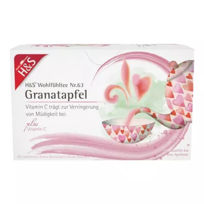 H&S Romã com vitamina C saco filtrante, 20X2 g H&S Romã com vitamina C saco filtrante, 20X2 g