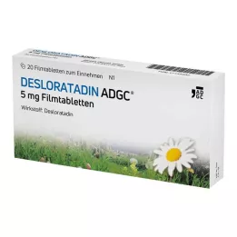 DESLORATADIN ADGC Comprimidos revestidos por película de 5 mg, 20 unidades
