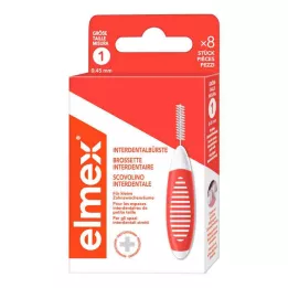 ELMEX Escovas interdentais ISO tamanho 1 0,45 mm cor de laranja, 8 unid