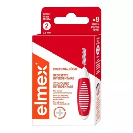 ELMEX Escovas interdentais ISO tamanho 2 0,5 mm vermelho, 8 pcs
