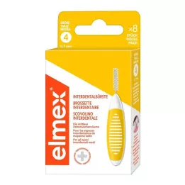 ELMEX Escovas interdentais ISO tamanho 4 0,7 mm amarelas, 8 unid