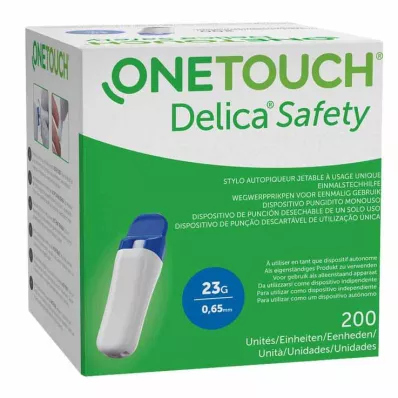 Lancetador descartável One Touch Delica Safety 23 G, 200 un Lancetador descartável One Touch Delica Safety 23 G, 200 un