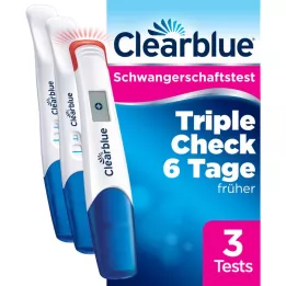 CLEARBLUE Teste de gravidez TripleCheck ultra-precoce, 3 unid