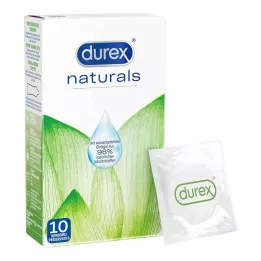 DUREX preservativos naturals com lubrificante à base de água, 10 unidades