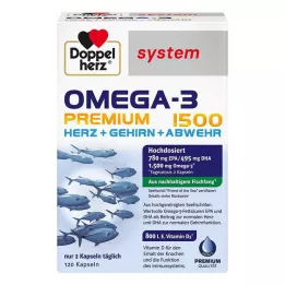 Cápsulas do sistema Doppelherz Omega-3 Premium 1500, 120 peças
