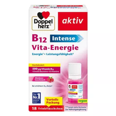 DOPPELHERZ Frasco de bebida B12 Intense Vita-Energie, 18 unidades DOPPELHERZ Frasco de bebida B12 Intense Vita-Energie, 18 unidades