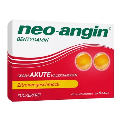 neo-angin Benzidamina para dor de garganta aguda limão, 40 unidades neo-angin Benzidamina para dor de garganta aguda limão, 40 unidades