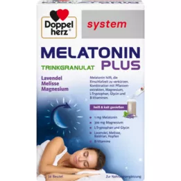 DOPPELHERZ Melatonin Plus sistema de grânulos para beber Btl, 30 unid