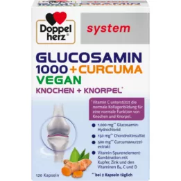 DOPPELHERZ Glucosamine 1000+Curcuma vegan syst. capsules, 120 pcs