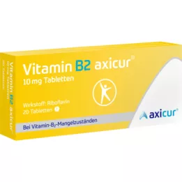 VITAMIN B2 AXICUR Comprimidos de 10 mg, 20 unidades