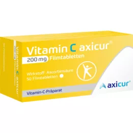 VITAMIN C AXICUR Comprimidos revestidos por película de 200 mg, 50 unidades