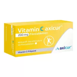 VITAMIN C AXICUR Comprimidos revestidos por película de 200 mg, 50 unidades