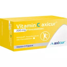 VITAMIN C AXICUR Comprimidos revestidos por película de 200 mg, 100 unidades