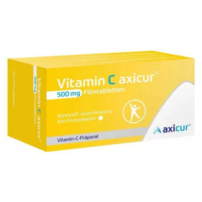 Vitamina C axicur 500 mg comprimidos revestidos por película, 100 unidades Vitamina C axicur 500 mg comprimidos revestidos por película, 100 unidades
