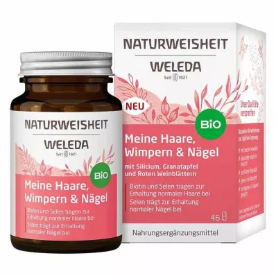 Weleda Natural Wisdom My Hair Eyelashes &amp; Cápsulas para unhas, 46 unidades
