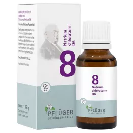 BIOCHEMIE Pflüger 8 Natrium chloratum D 6 glóbulos, 15 g