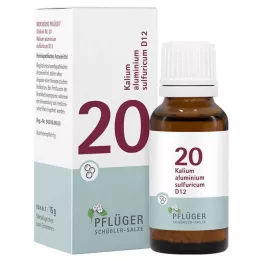 BIOCHEMIE Pflüger 20 Alumínio de potássio, enxofre, D 12 Gl., 15 g