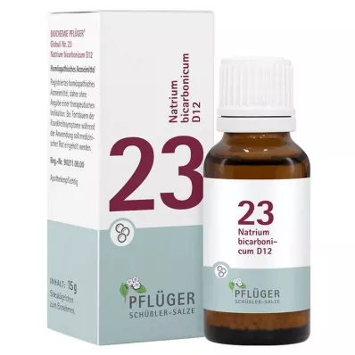 BIOCHEMIE Pflüger 23 Natrium bicarbonicum D 12 Gl., 15 g BIOCHEMIE Pflüger 23 Natrium bicarbonicum D 12 Gl., 15 g
