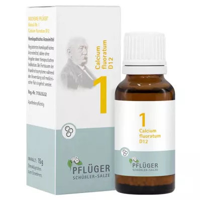 BIOCHEMIE Pflüger 1 Calcium fluoratum D 12 glóbulos, 15 g