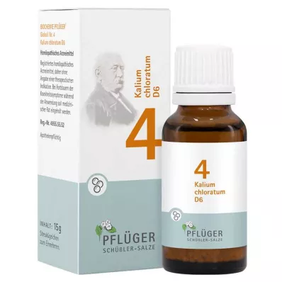 BIOCHEMIE Pflüger 4 Clorato de potássio D 6 glóbulos, 15 g BIOCHEMIE Pflüger 4 Clorato de potássio D 6 glóbulos, 15 g