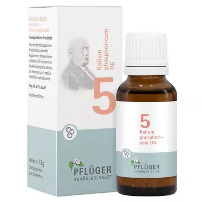 Bioquímica Pflueger 5 Kalium fosforicum D 6 glóbulos, 15 g