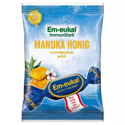 EM-EUKAL Rebuçados recheados com mel de Manuka contendo açúcar, 75 g